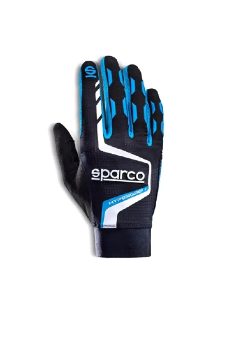 Sparco Hypergrip+ 10 Black/Blue Racing Gloves 1