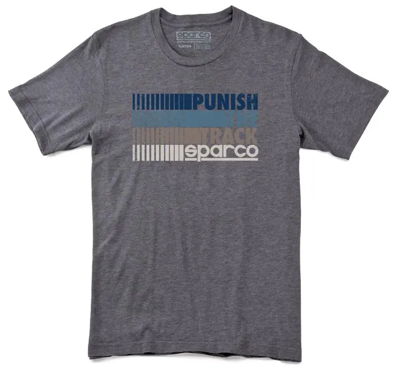 Sparco T-Shirt Punish Charcoal Large Size Racing Apparel 1