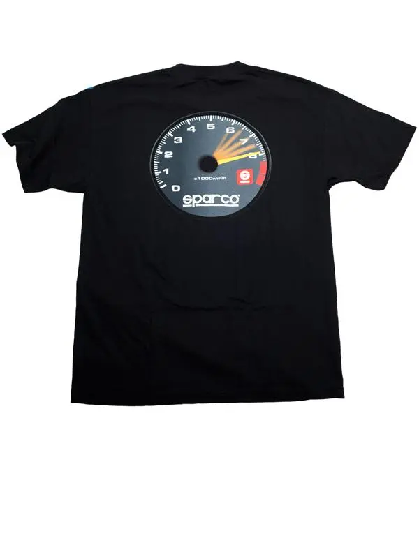 Sparco T-Shirt Tach Black Extra Large Racing Apparel 1
