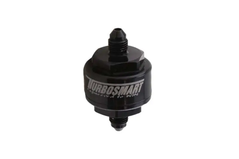 Turbosmart Billet Turbo Oil Feed Filter 44 Micron Disc -4An Male Inlet Black 1