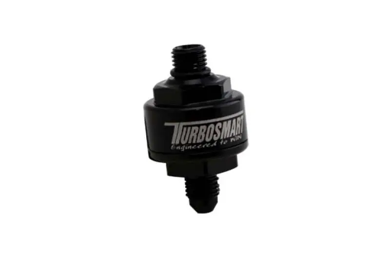 Turbosmart Billet Turbo Oil Feed Filter 44 Micron Disc An-4 Male To An-4 Orb Black 2