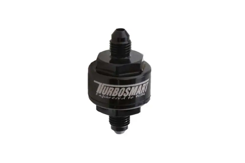 Turbosmart Billet Turbo Oil Feed Filter 44 Micron Pleated Disc An-3 Male Inlet Black 1