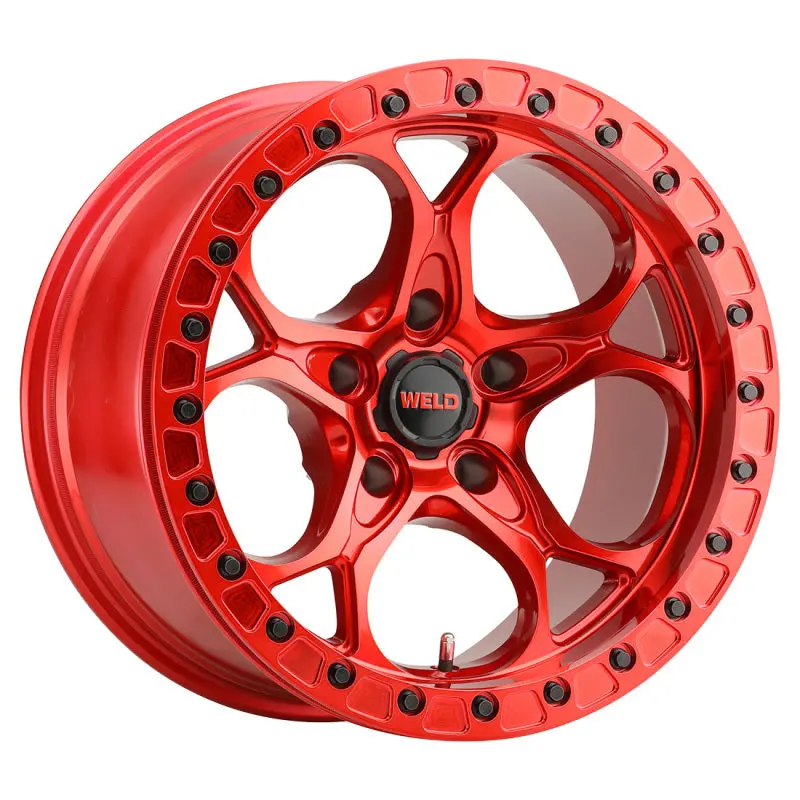 Weld Off-Road W906 17X9 Ledge Beadlock 5X127 Et–12 Bs4.50 Candy Red / Red Ring (71.5) 1