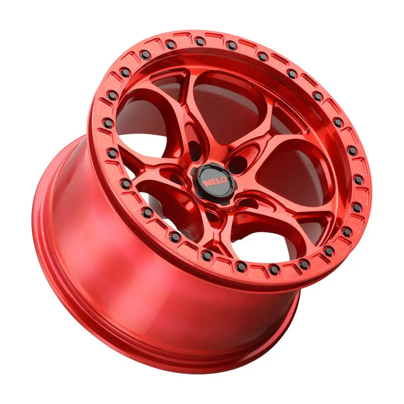 Weld Off-Road W906 17X9 Ledge Beadlock 5X127 Et–12 Bs4.50 Candy Red / Red Ring (71.5) 2