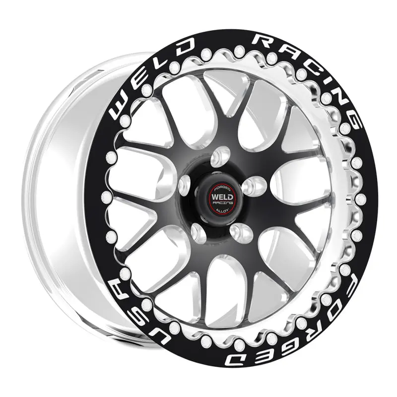 Weld S77 15X10.33 / 5X4.5 Bp / 6.5 Inch Bs Wheel (Medium Pad) - Black Beadlock 2