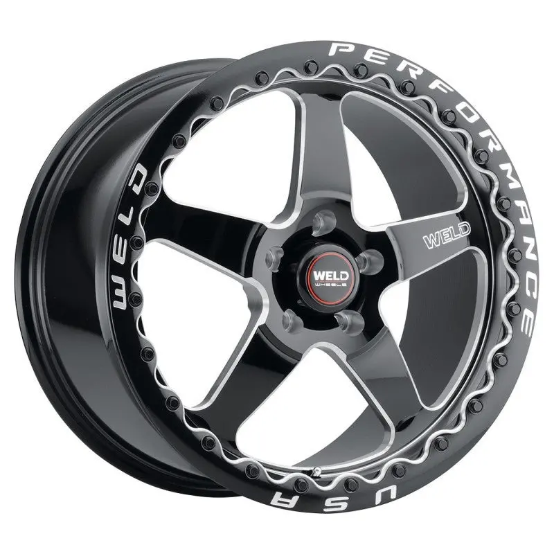 Weld S904 15X10 Ventura Beadlock 5X115 Et22 Bs6.4 Gloss Blk Mil Dia 78.1 (904) 1