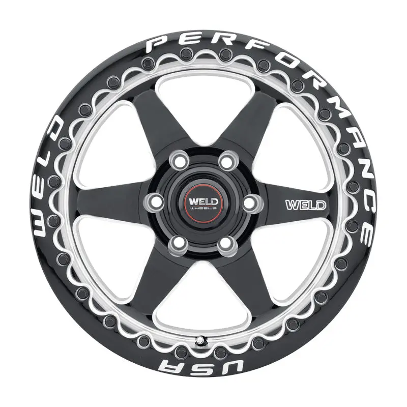 Weld S904 15X12 Ventura Beadlock 5X114.3 Et28 Bs7.6 Gloss Black Milled Dia 78.1 (904) 1