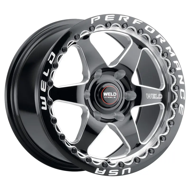 Weld S904 15X12 Ventura Beadlock 5X114.3 Et28 Bs7.6 Gloss Black Milled Dia 78.1 (904) 2