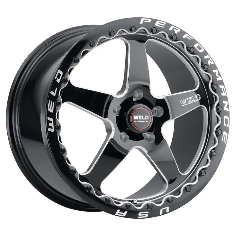 Weld S904 Ventura Drag Beadlock Wheel 17X10 5X135 Et10 Bs5.9 Gloss Black Mil Dia 87.1 2