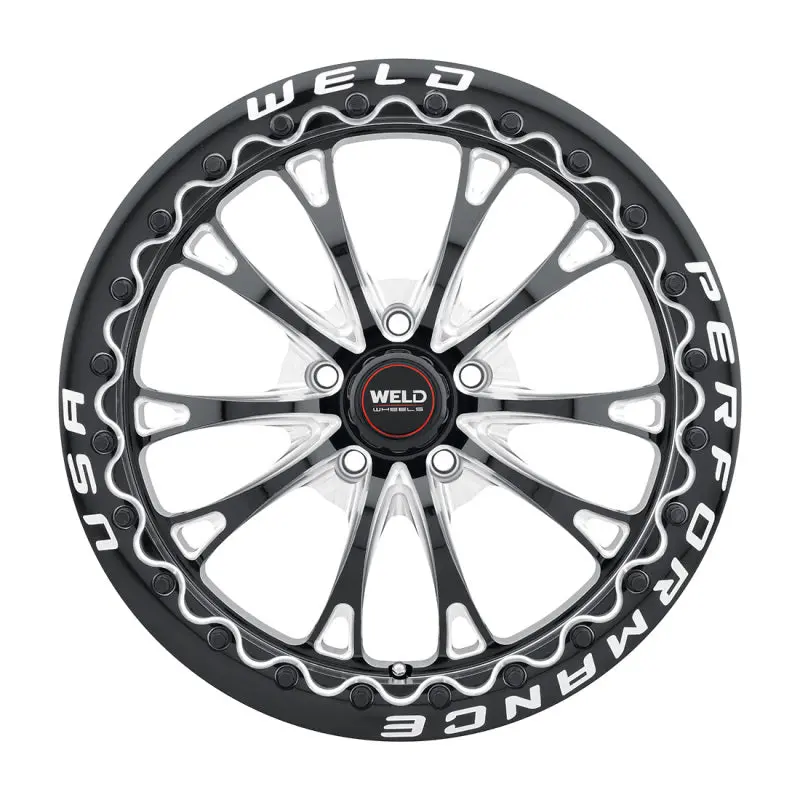 Weld S908 18X12 Belmont Drag Beadlock 5X120 Et52 Bs8.50 Gloss Black Mil Dia 78.1 2