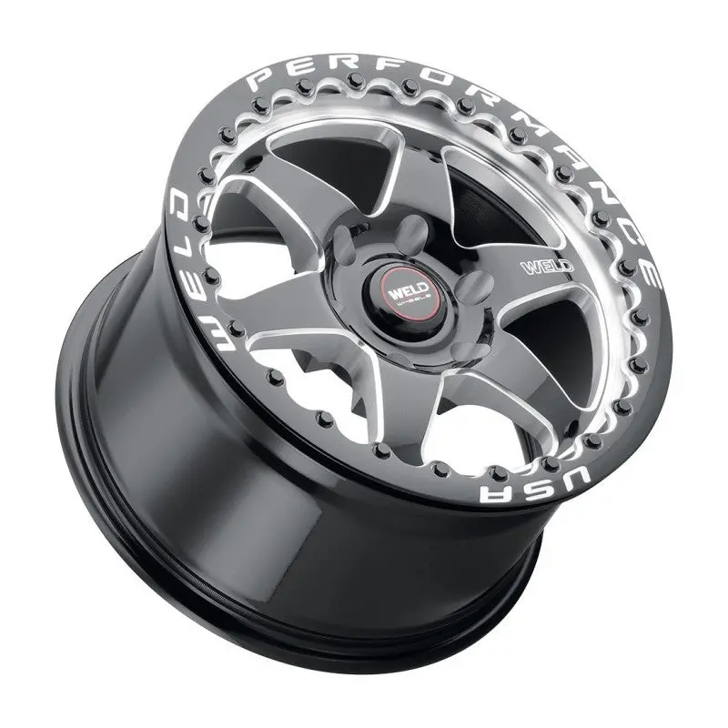 Weld S909 15X10 Beadlock Wheel Gloss Black - 6X139.7 Et38 - For Trucks 1