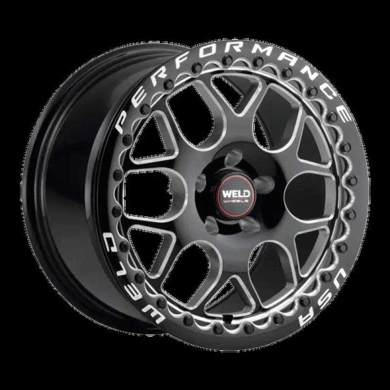 Weld Solana Beadlock 18X10 / 5X112 Bp / Et40 / 78.1Mm Bore - Gloss Black Mil Dia Wheel 1
