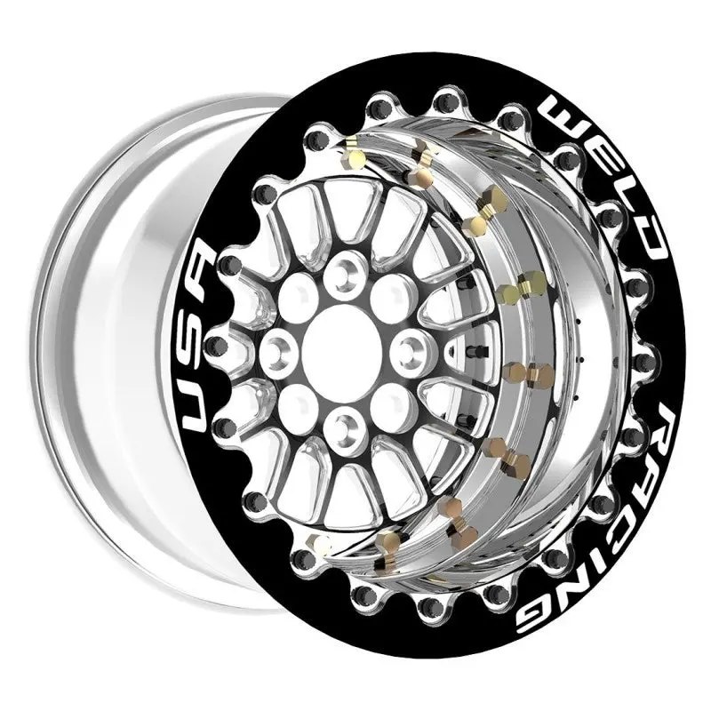Weld Tuner Drag Wheel 13X9 / 4X100mm / 5In. Bs Black - Import Vehicle Compatibility: N/A 1