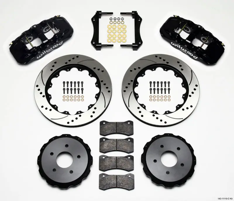 Wilwood Aero4 Rear Brake Kit 14.00In Drilled For Corvette C5/Z06 C6 1