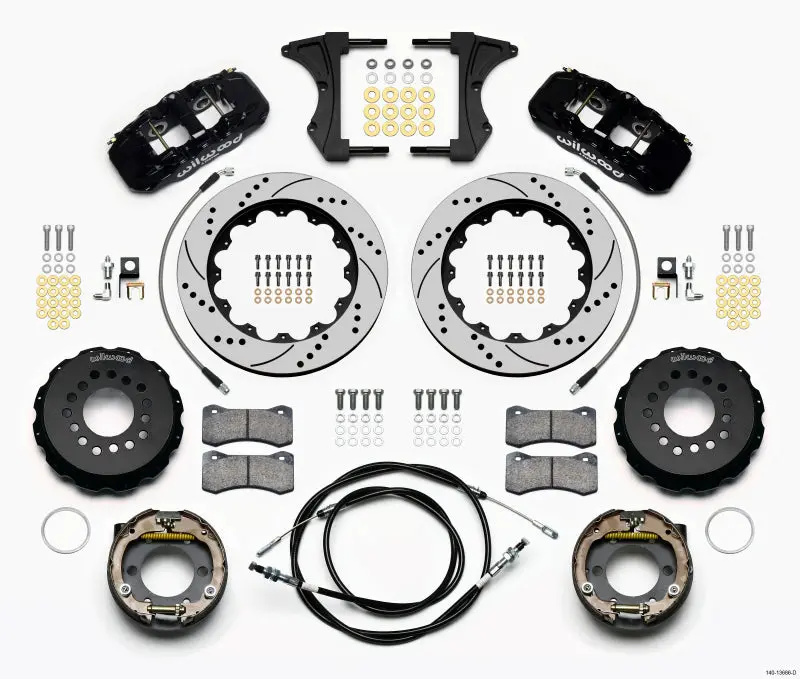 Wilwood Aero4 Rear Kit – 14.00 Drilled For 2005–2014 Mustang With Bmr Suspn. With Lines 1