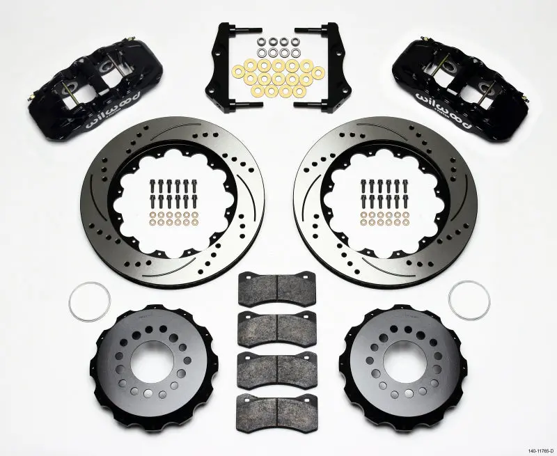Wilwood Aero4 Rear Kit 14.25In Drilled For 2006-10 Chrysler 300 Dodge Charger Challenger Magnum 1