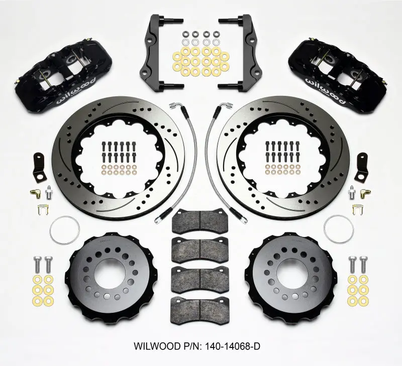 Wilwood Aero4 Rear Kit 14.25In Drilled For 2014-Up Challenger With Lines 1