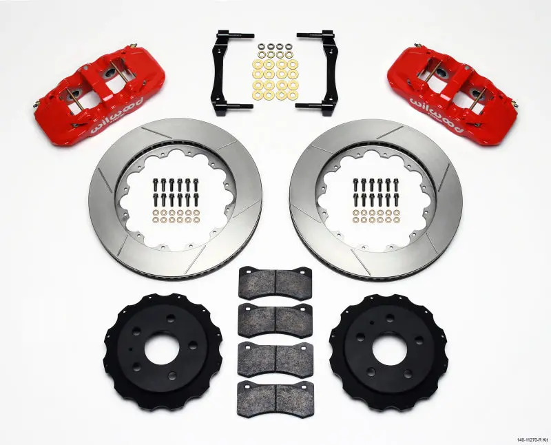 Wilwood Aero4 Rear Kit 14.25In Red 2010-2015 Chevrolet Camaro Ls Lt Ss Z/28 Zl1 1