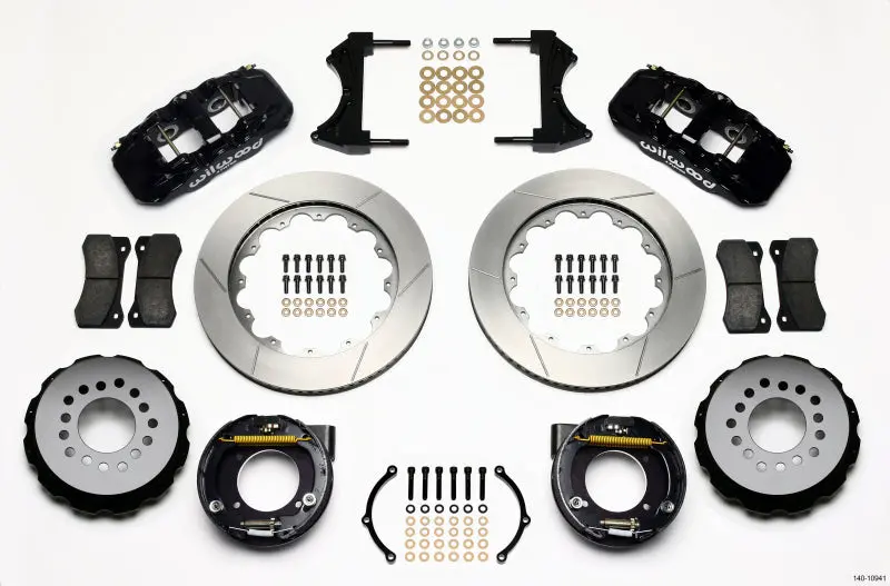Wilwood Aero4 Rear P-Brake Kit 14.00In 5-Lug Chevy C-10 2.42 Offset 1