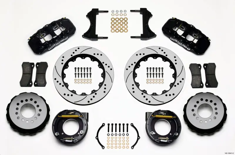 Wilwood Aero4 Rear P-Brake Kit 14.00In Drilled 5-Lug Chevy C-10 1975-1986 1