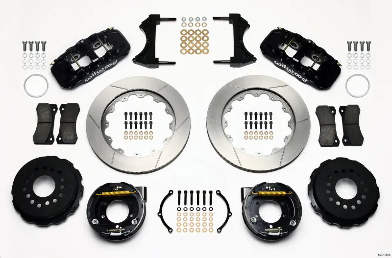 Wilwood Aero4 Rear P-Brake Kit 14In For 2005-2014 Ford Mustang 1