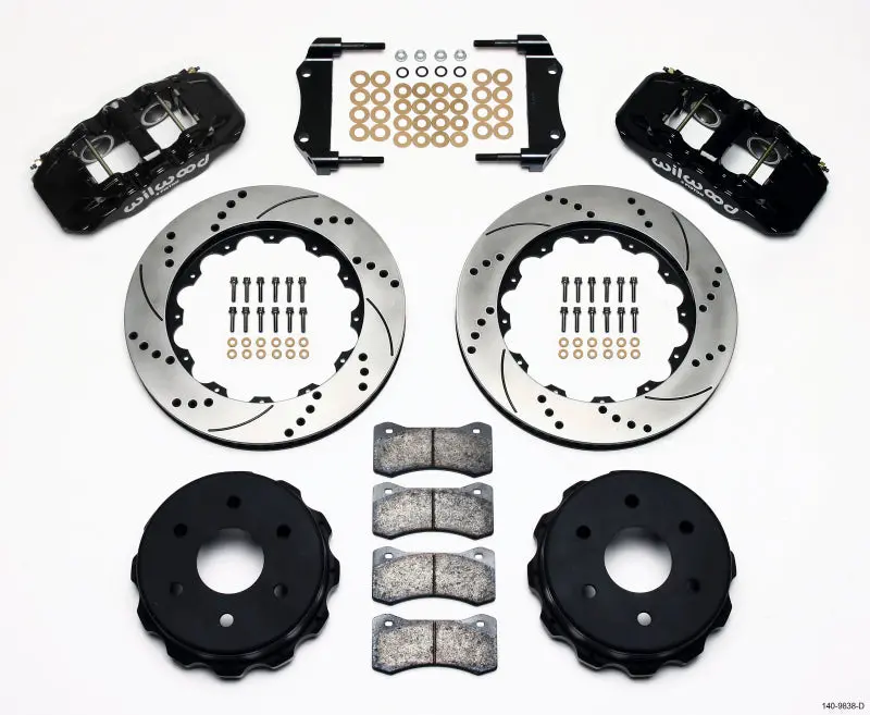 Wilwood Aero4 Rear Truck Kit 14.25In Drilled 1999-2010 Gm 1500-Suv 2 Piston Oe Caliper 1