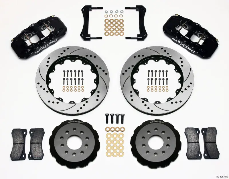Wilwood Aero6 Front Hat Kit 14.00 Drilled 2005-2014 Ford Mustang 1
