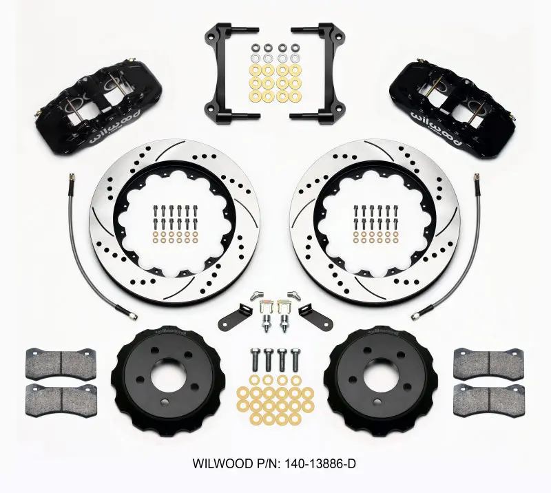 Wilwood Aero6 Front Hat Kit 14.00 Drilled 2015-2017 Ford Mustang Ecoboost Gt Shelby V6 1