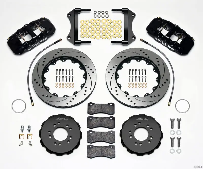 Wilwood Aero6 Front Hat Kit 14.25 Drilled 2014-2016 Corvette C7 1
