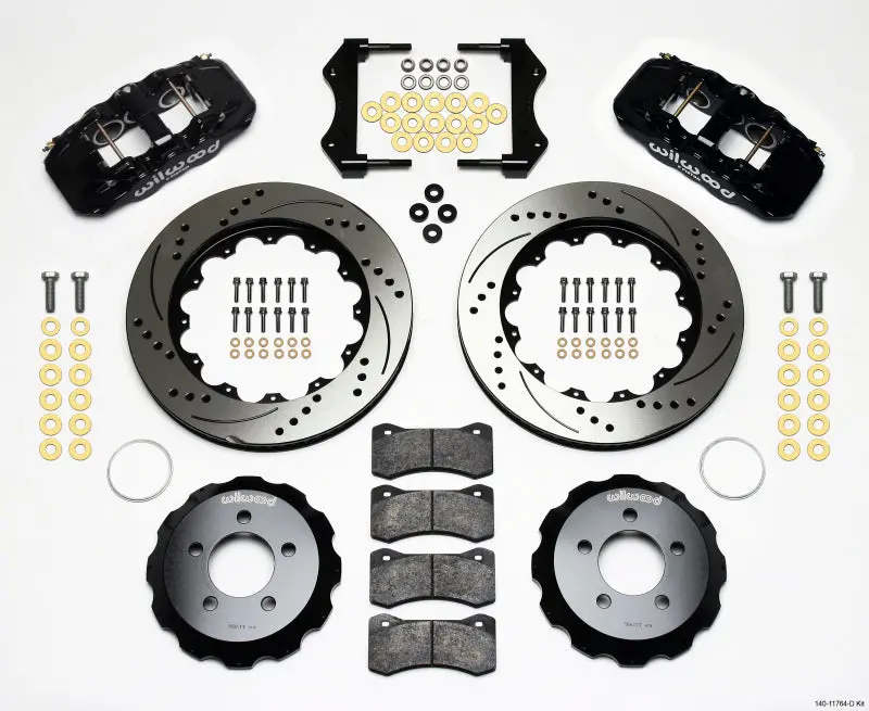 Wilwood Aero6 Front Hat Kit 14.25 Drilled For 2006-10 Magnum Challenger Charger 300C 1