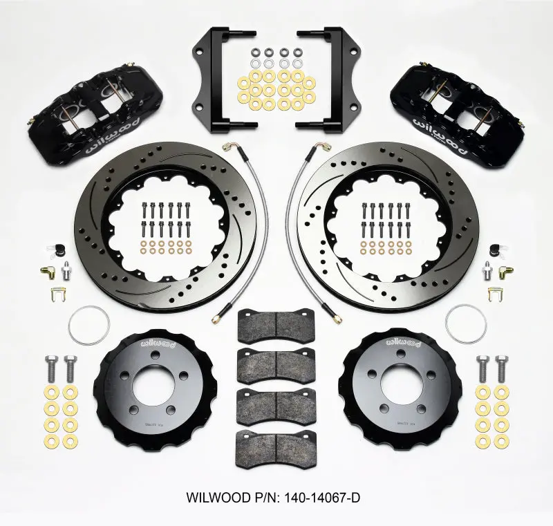 Wilwood Aero6 Front Hat Kit 14.25 Drilled For 2014-Up Challenger With Lines 1