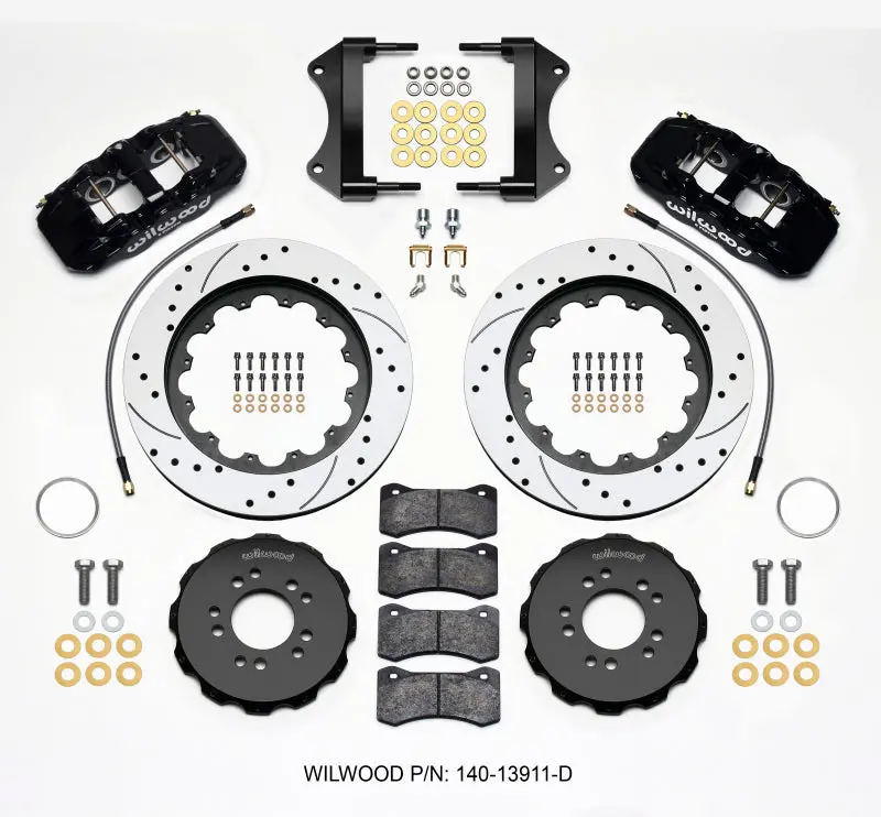 Wilwood Aero6 Front Hat Kit 15.00 Drilled For 2014-2016 Corvette Stingray And 2015-2016 Corvette Z06 W/Lines 1