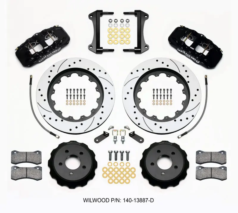 Wilwood Aero6 Front Hat Kit 15.00 Drilled For 2015-2017 Ford Mustang 1