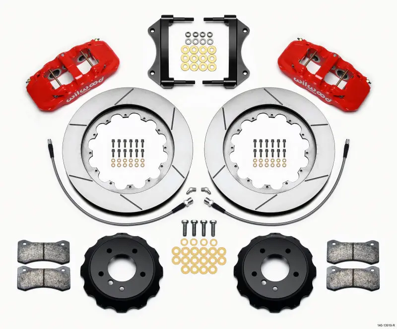 Wilwood Aero6 Front Hat Kit 15.00 Red 2007-2011 Bmw E90 Series 1