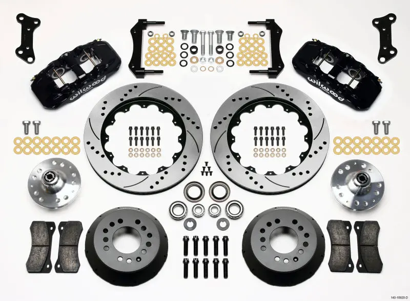 Wilwood Aero6 Front Hub Kit 14.00 Drilled For 67-69 Camaro 64-72 Nova Chevelle 1