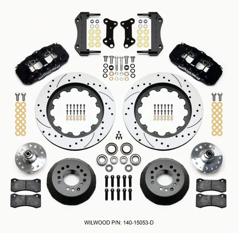 Wilwood Aero6 Front Hub Kit 15.00 Drilled For 67-69 Camaro And 64-72 Nova Chevelle 1