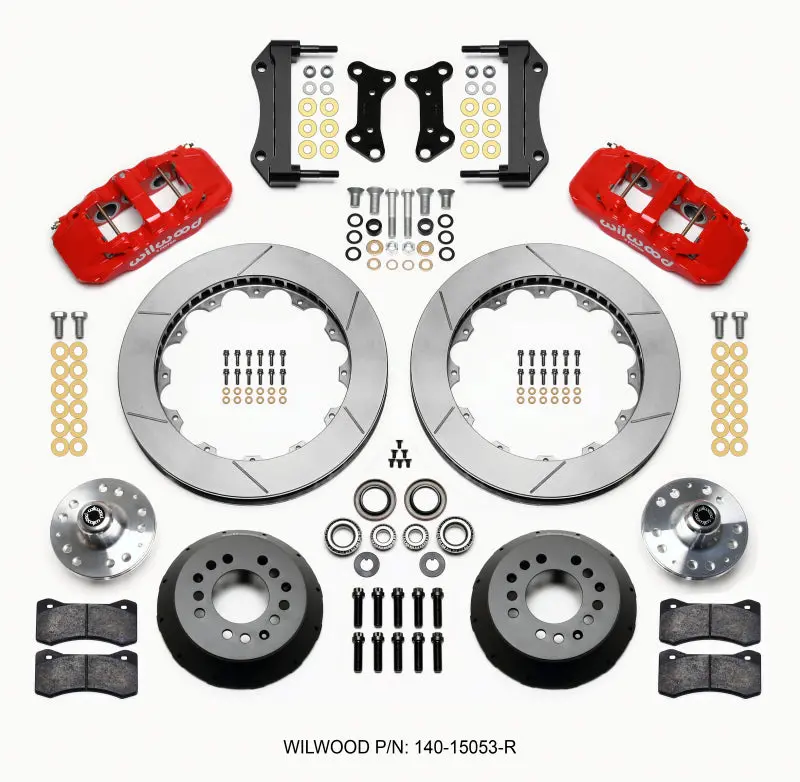 Wilwood Aero6 Front Hub Kit 15.00 Red For 67-69 Camaro 64-72 Nova Chevelle 1
