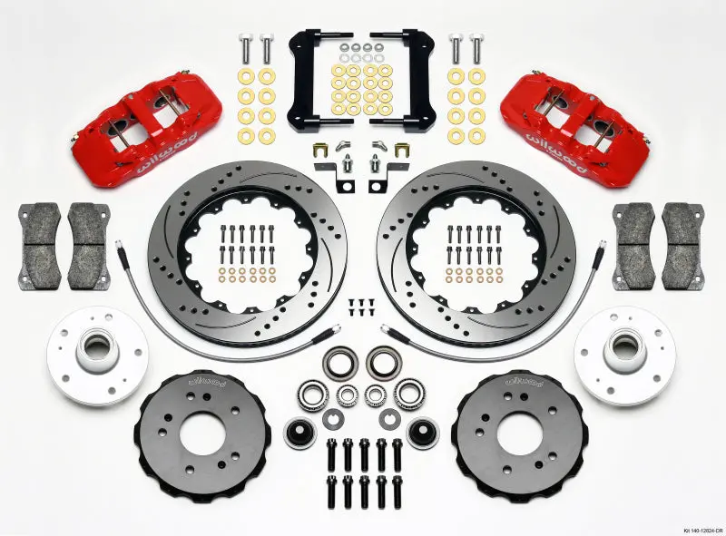 Wilwood Aero6 Front Truck Kit 14.25In Red For 97-03 Ford F150 1