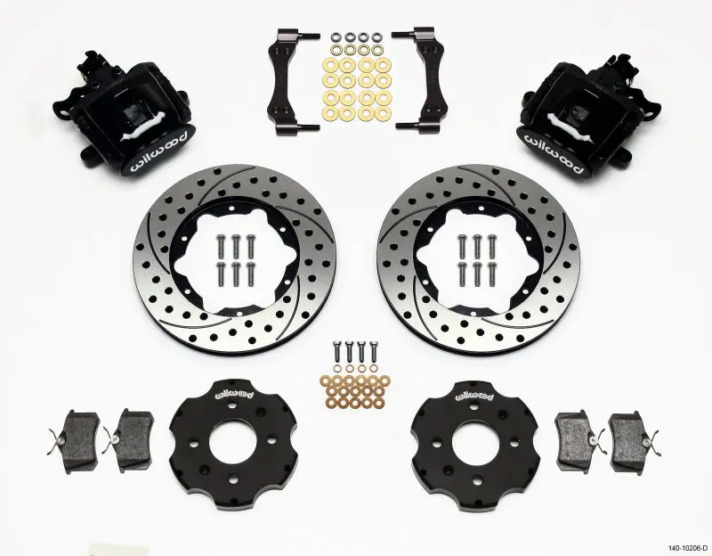 Wilwood Combination Parking Brake Rear Kit 11.00In Drilled Disc 2.39 Hub Offset For Acura Integra 1990-2001 And Honda Civic 1992-2000 1