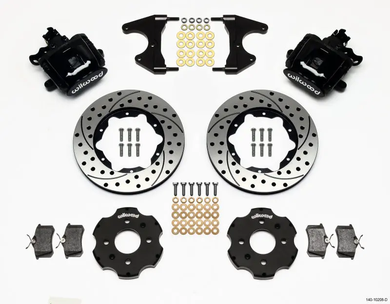 Wilwood Combination Parking Brake Rear Kit 11.00In Drilled For Honda Civic Integra 2.46 Hub Offset 1992-2000 1