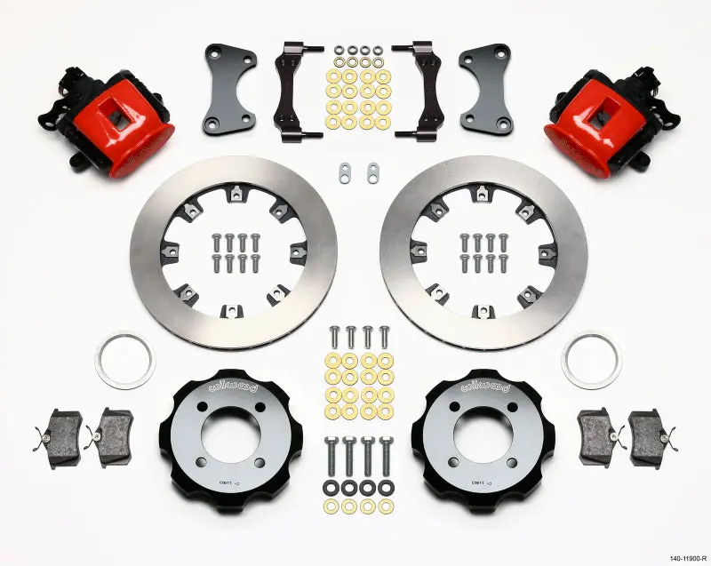 Wilwood Combination Parking Brake Rear Kit 11.75In Red For 2011-2014 Ford Fiesta S Se Sel Ses Titanium 1