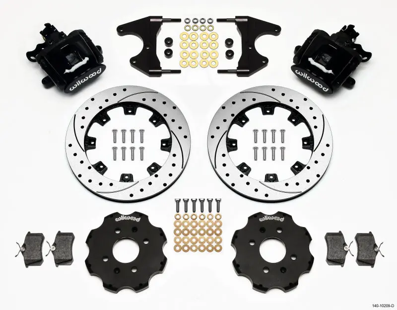 Wilwood Combination Parking Brake Rear Kit 12.19In Drilled Civic Integra Drum 2.46 Hub Offset 1992-2000 Honda Civic Models 1