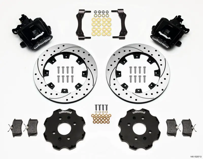 Wilwood Combination Parking Brake Rear Kit 12.19In Drilled Disc 2.39 Hub Offset For Honda Civic Acura Integra 1990-2001 1