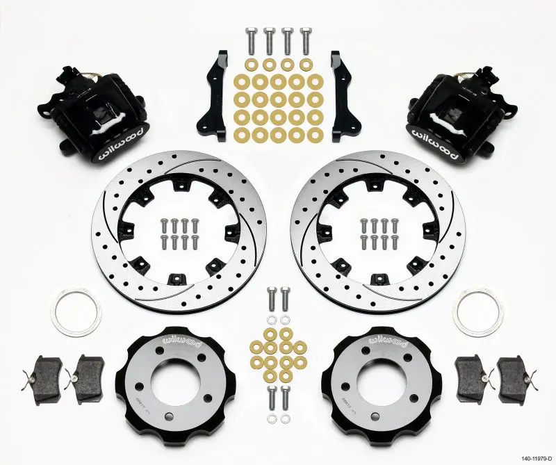 Wilwood Combination Parking Brake Rear Kit 12.19In Drilled For 2006-2015 Honda Civic Si / Crz 1