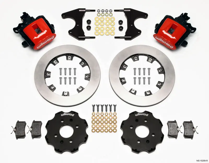 Wilwood Combination Parking Brake Rear Kit 12.19In Red Civic/Integra Drum 2.46 Hub Offset For 1992-2000 Honda Civic 1