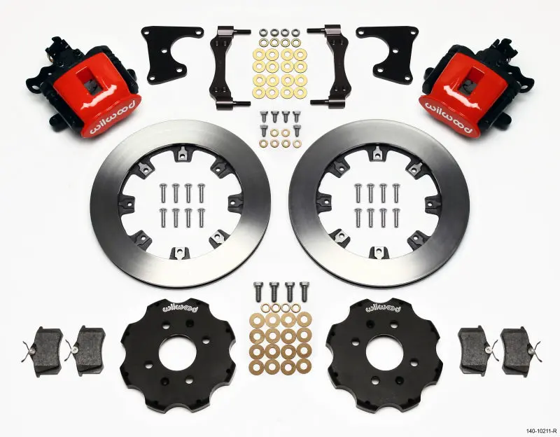 Wilwood Combination Parking Brake Rear Kit 12.19In Red For 1988-1995 Honda Civic / Crx / Integra Drum 2.71 Hub Offset 1