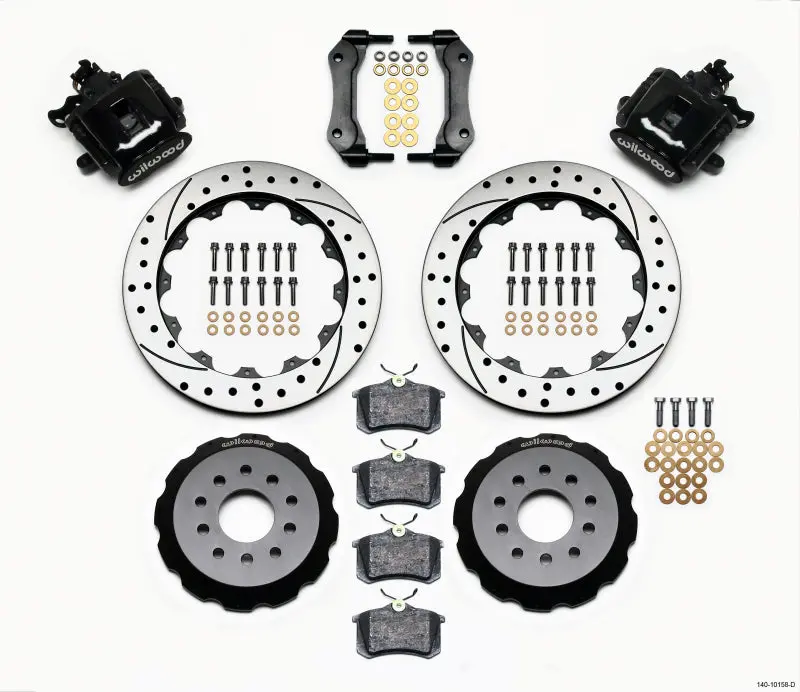 Wilwood Combination Parking Brake Rear Kit 12.88In Drilled Ford Mustang 94-04 1