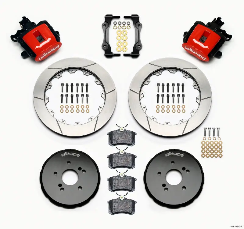 Wilwood Combination Parking Brake Rear Kit 12.88In Red Honda S2000 2000-2009 Base 2008-2009 Cr 1