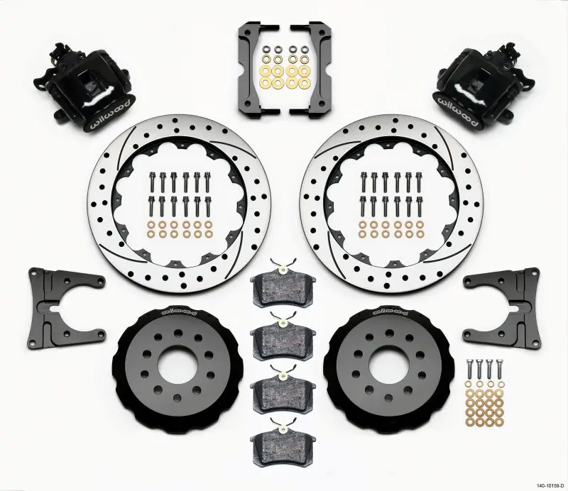 Wilwood Combination Parking Brake Rear Kit With 12.88" Drilled Rotor For 2005-2014 Mustang 1