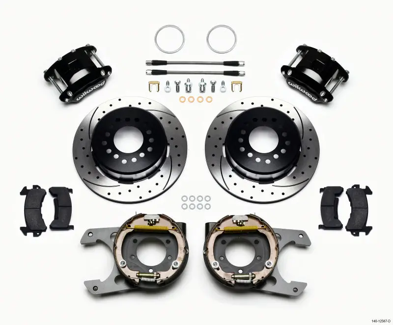 Wilwood D154 P/S Park Brake Kit Drilled Jeep Dana 35 1997-2002 Wrangler 1